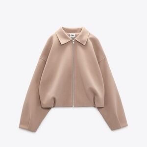 Zara Pleated Zip Bomber